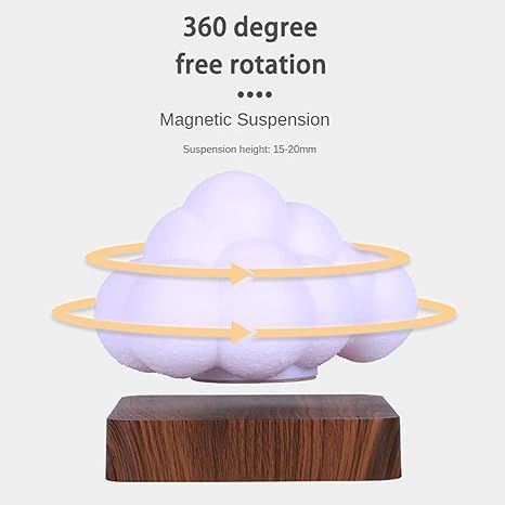Floating Cloud Lamp Magnetic Levitating Lamp 360 Degree Automatic Rotating