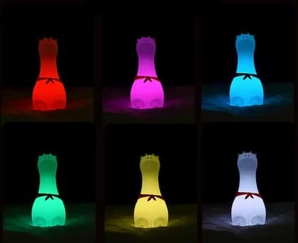 Giraffe Silicon Night Lamp 7 Color Mode-Yellow, Giraffe Animal