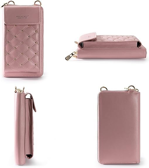 Ladies Mobile Purse Holder Pocket Purse Wallet Sling Bag Pink Mini Shoulder Bags