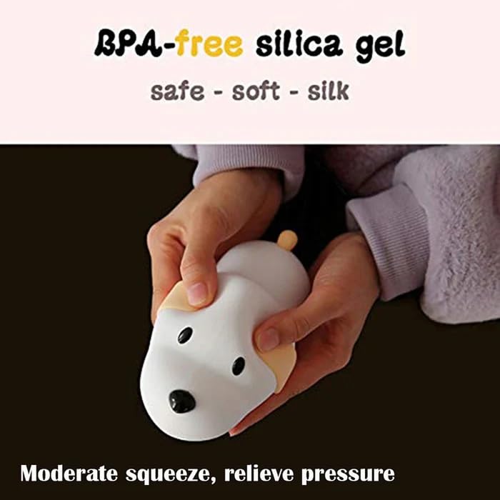 Sleeping Puppy Rechargeable Silicone Night Lamp