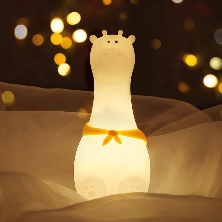 Giraffe Silicon Night Lamp 7 Color Mode-Yellow, Giraffe Animal