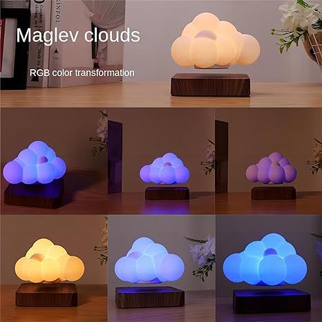 Floating Cloud Lamp Magnetic Levitating Lamp 360 Degree Automatic Rotating