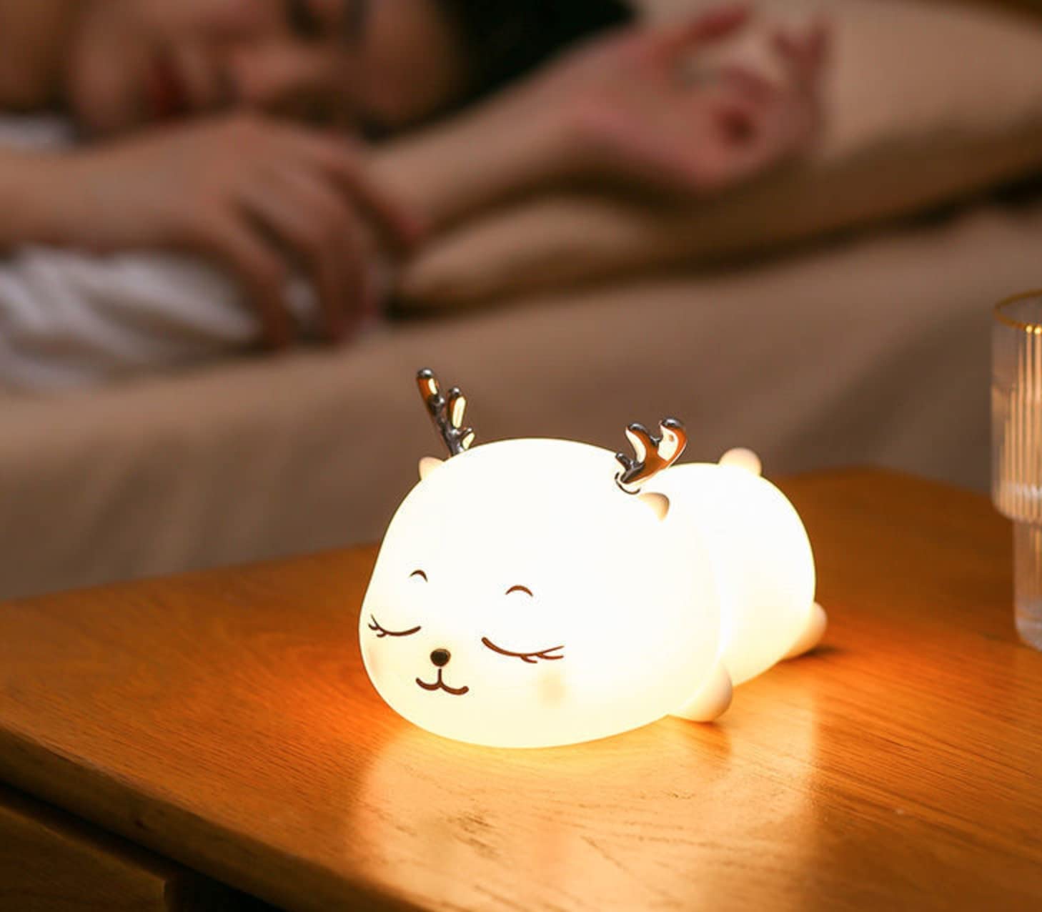 Deer Silicone Lamp, 7 Colors, Rechargeable