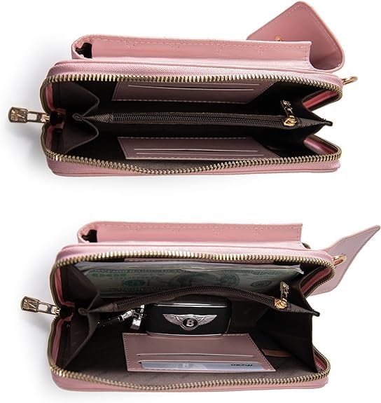 Ladies Mobile Purse Holder Pocket Purse Wallet Sling Bag Pink Mini Shoulder Bags