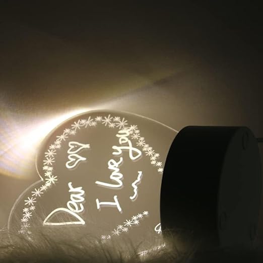 Heart Acrylic LED Lamp – Light Up with Love