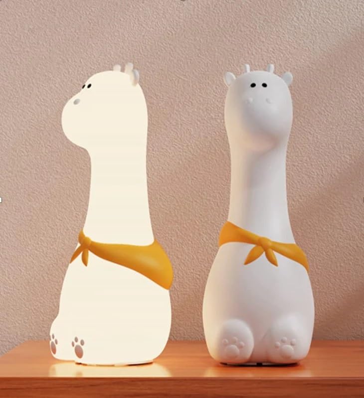 Giraffe Silicon Night Lamp 7 Color Mode-Yellow, Giraffe Animal