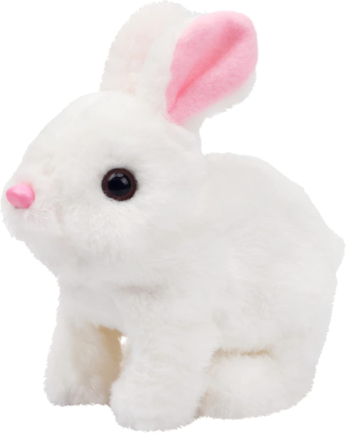 A Rabbit Interactive Electronic Pet Plush Bunny Toy with Sounds and Movements Animated Walking