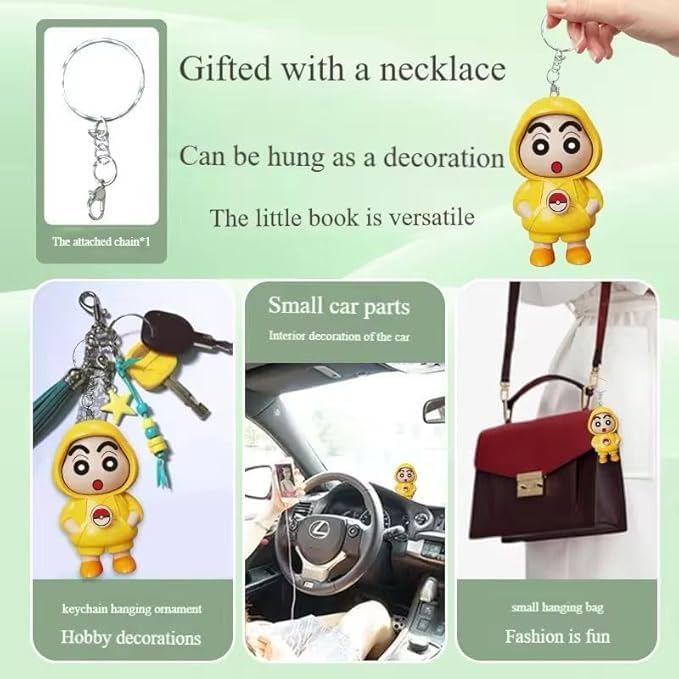 Shinchan Face Changing Keychains [ Free Deer Head Holder ]