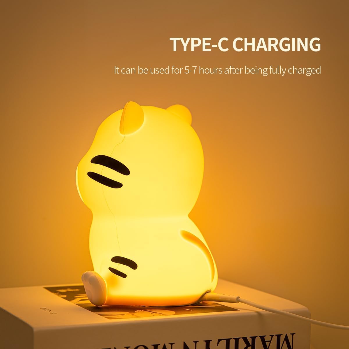 Tiger Rechargeable Silicone Night Lamp - Fun LED Tiger Lamp