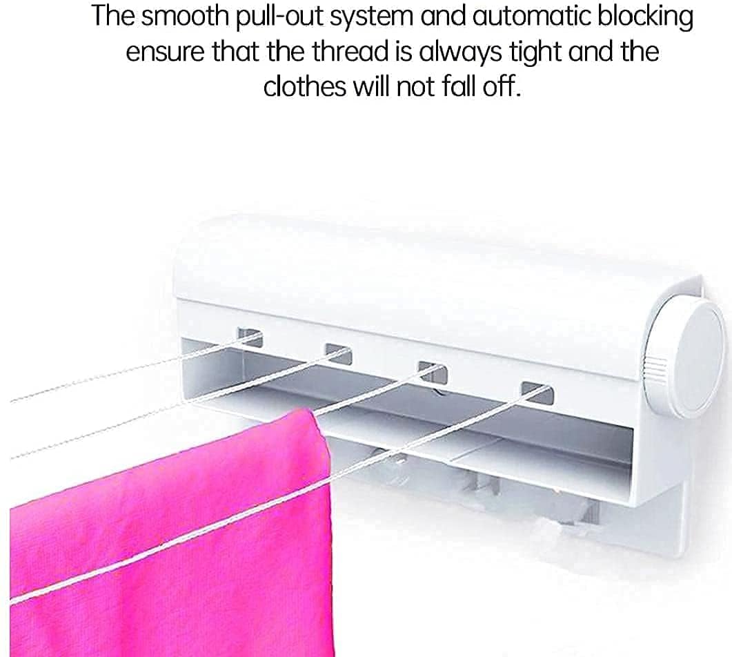 Drying Wet Dry Clothes Rope Retractable Hanging