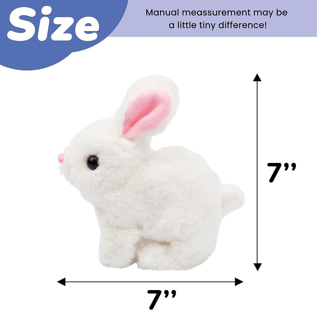 A Rabbit Interactive Electronic Pet Plush Bunny Toy with Sounds and Movements Animated Walking