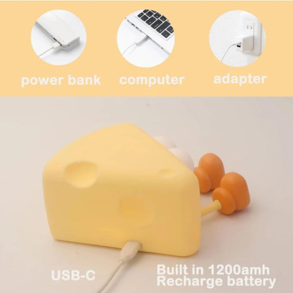 Cheese Rechargeable Silicone Night Lamp