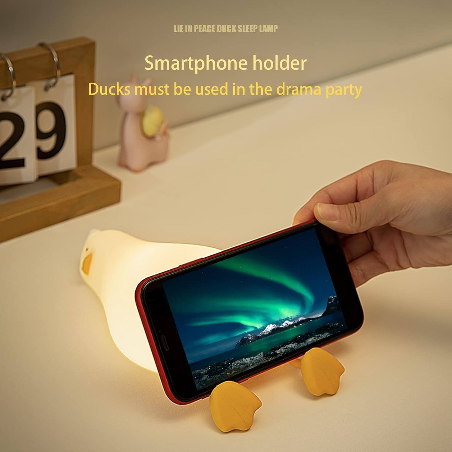 Rechargeable Silicone Lying Duck Night Lamp