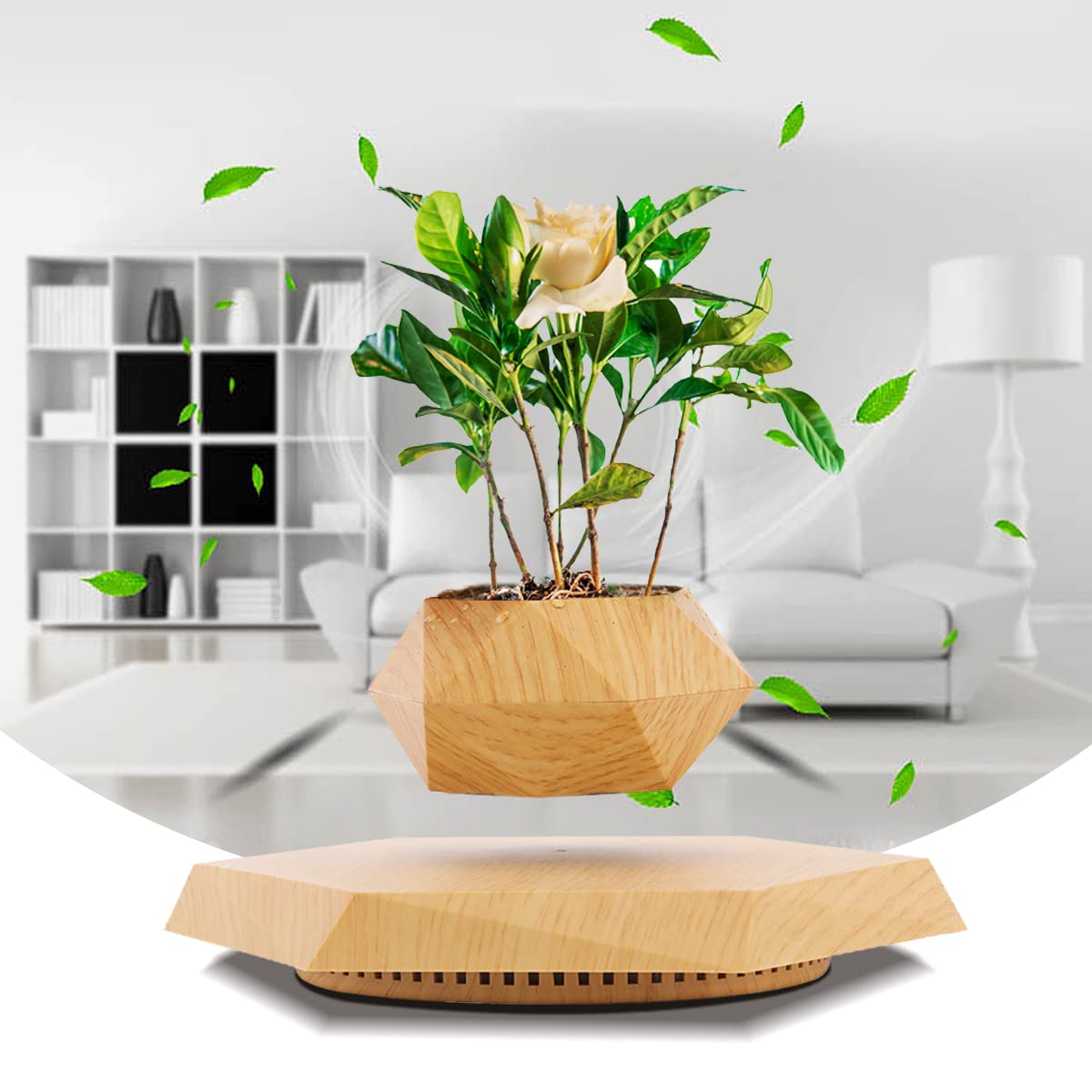 Floating Plant Pot (Wood Color),Brown