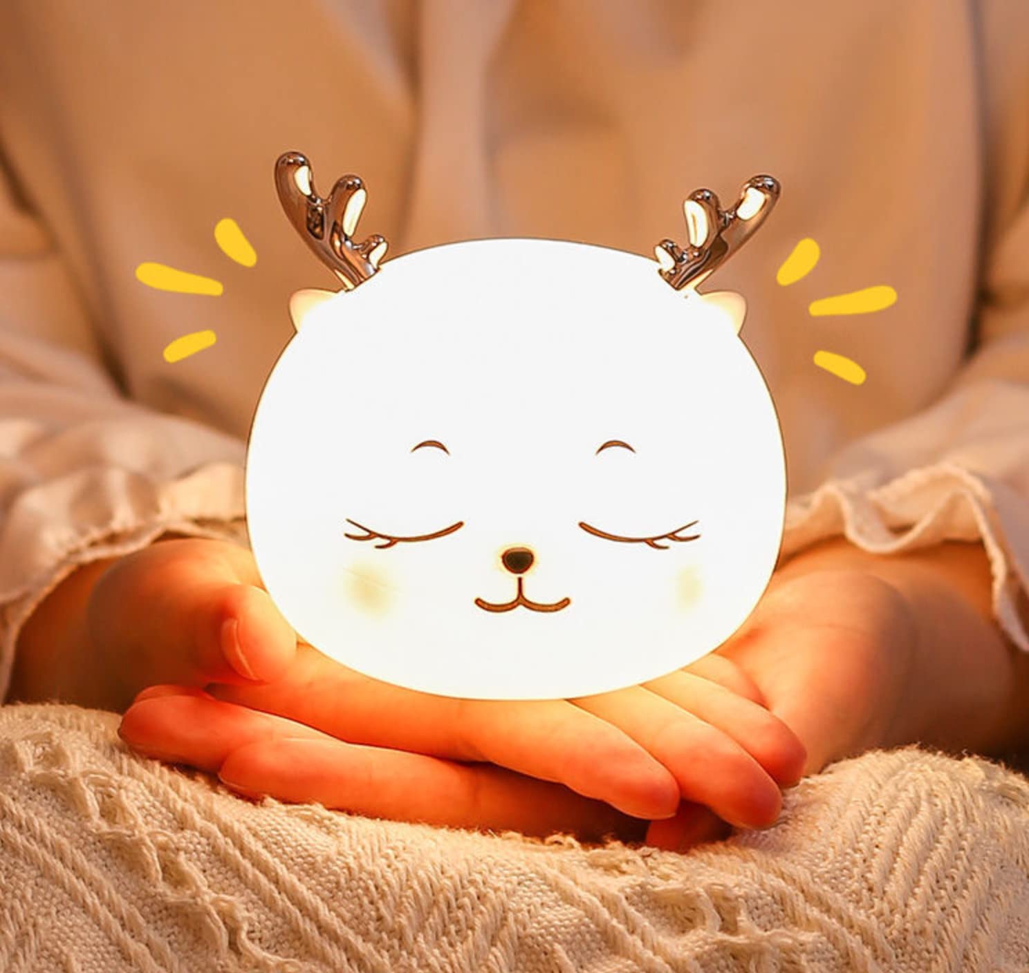 Deer Silicone Lamp, 7 Colors, Rechargeable