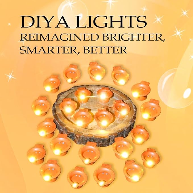 18 Water Sensor LED Diya – Light That Glows with Water