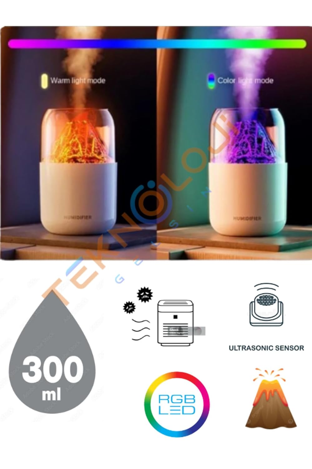 Flame Volcano Humidifier