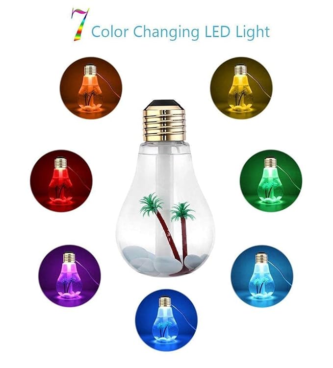 Bulb-Shaped Humidifier with LED Light