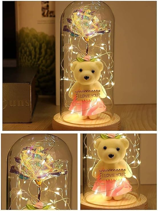 Galaxy Rose & Teddy Gift