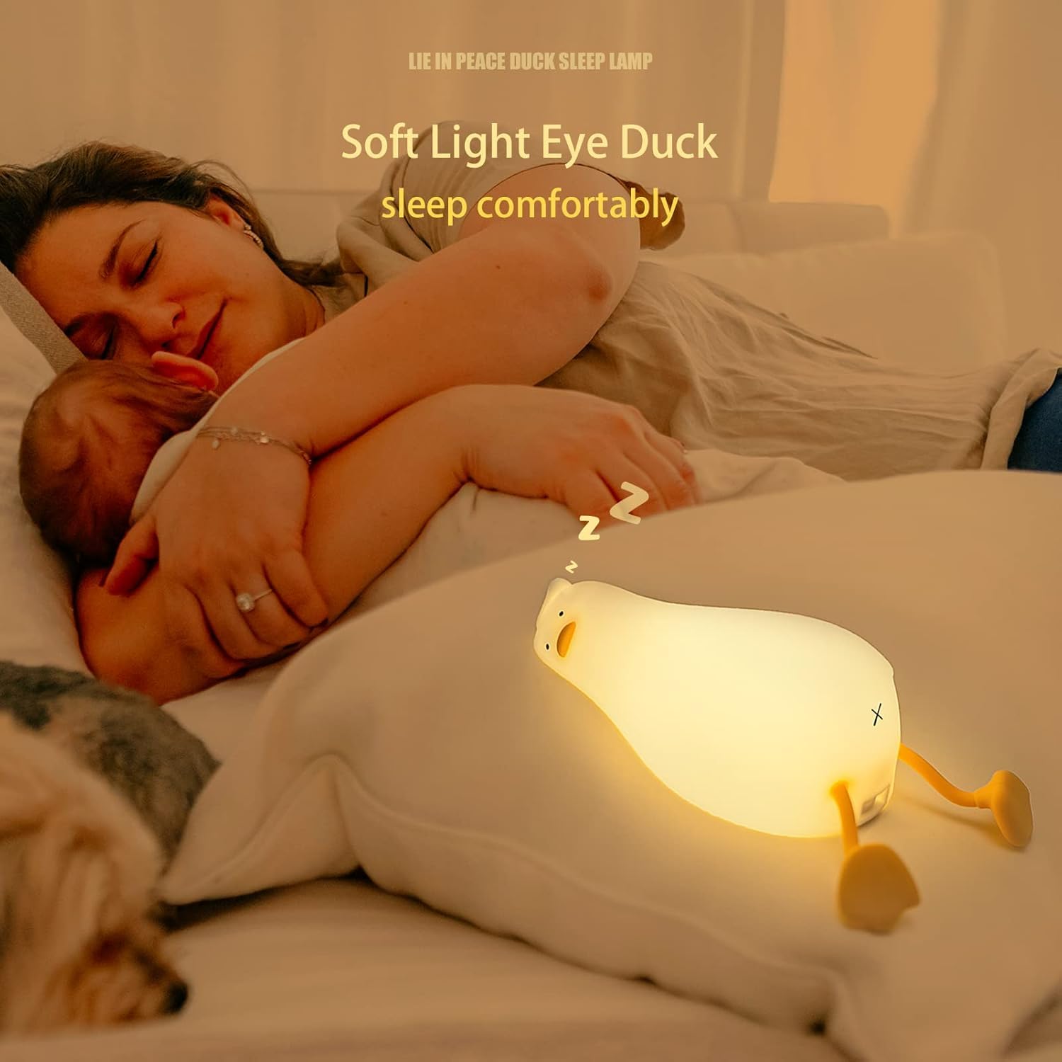 Rechargeable Silicone Lying Duck Night Lamp