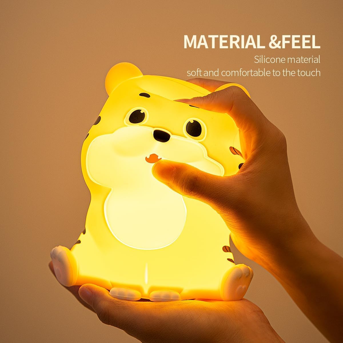 Tiger Rechargeable Silicone Night Lamp - Fun LED Tiger Lamp
