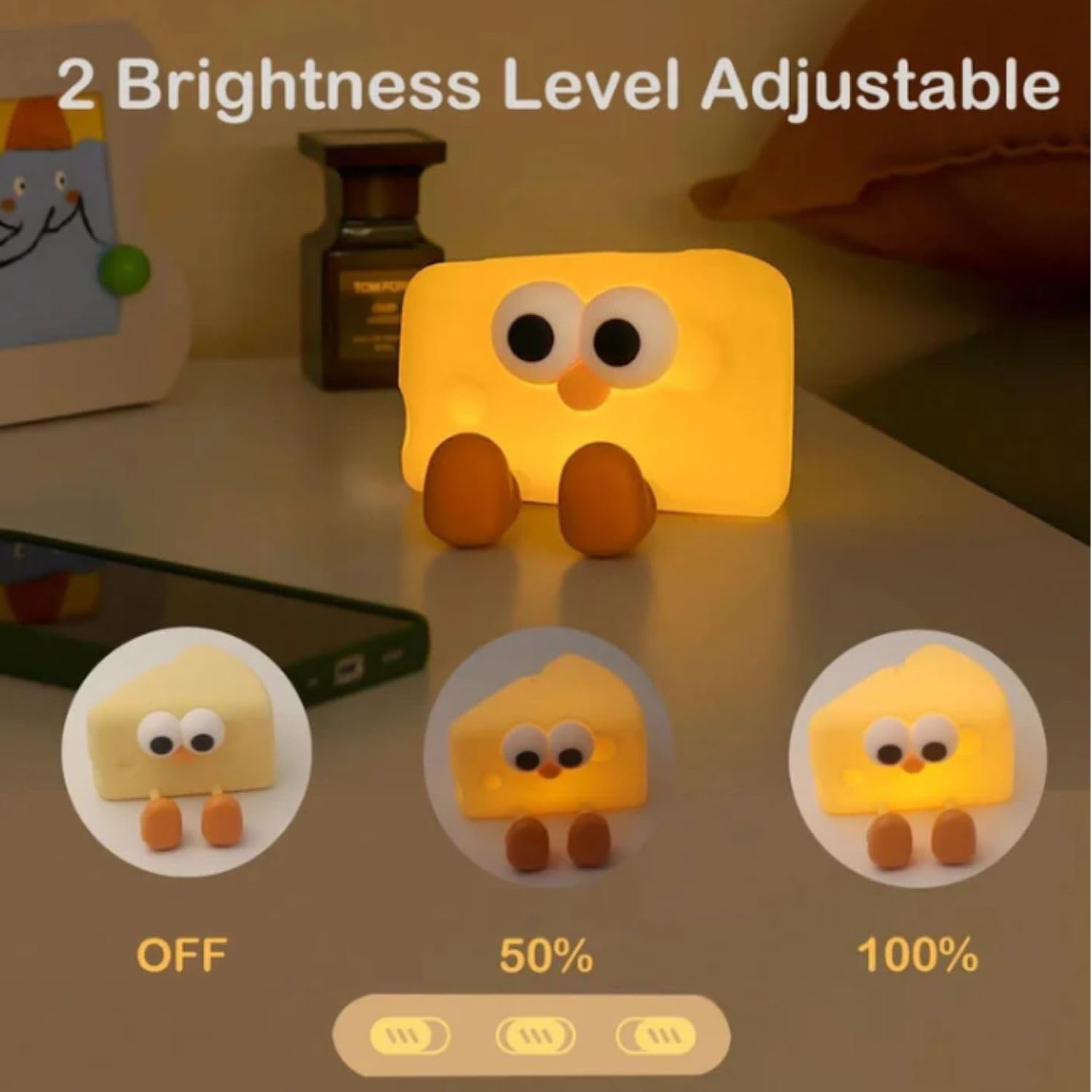 Cheese Rechargeable Silicone Night Lamp