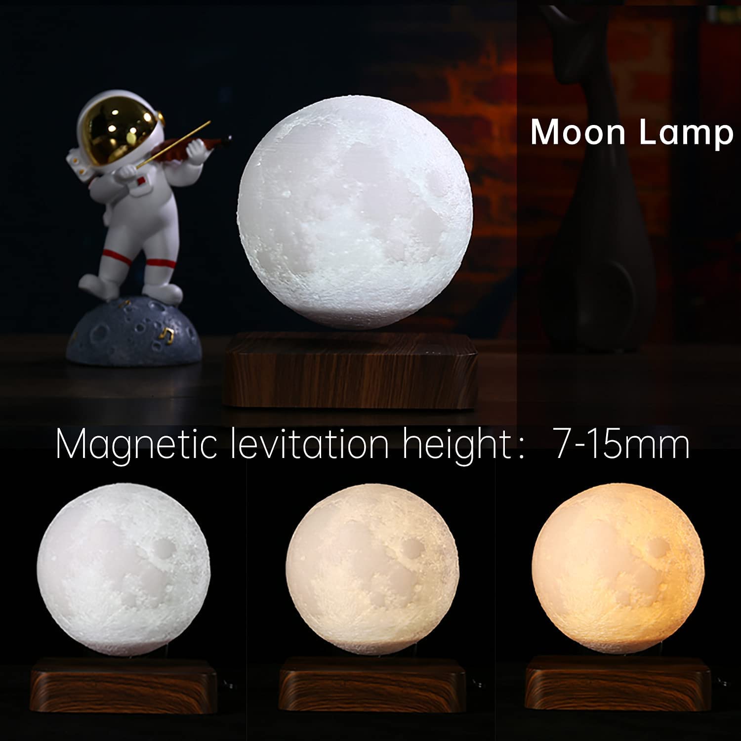 Floating Moon Lamp Magnetic Levitating Lamp 360 Degree Automatic Rotating