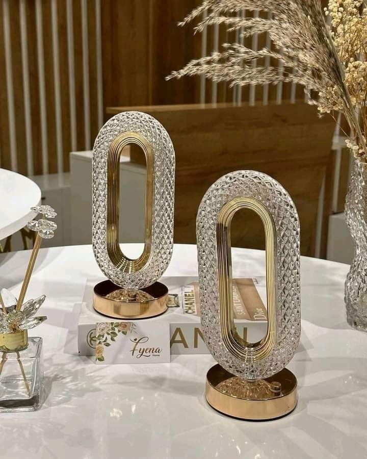 Oval Shape Crystal Lamp – Elegant Glow, Timeless Design