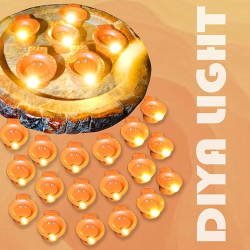 18 Water Sensor LED Diya – Light That Glows with Water