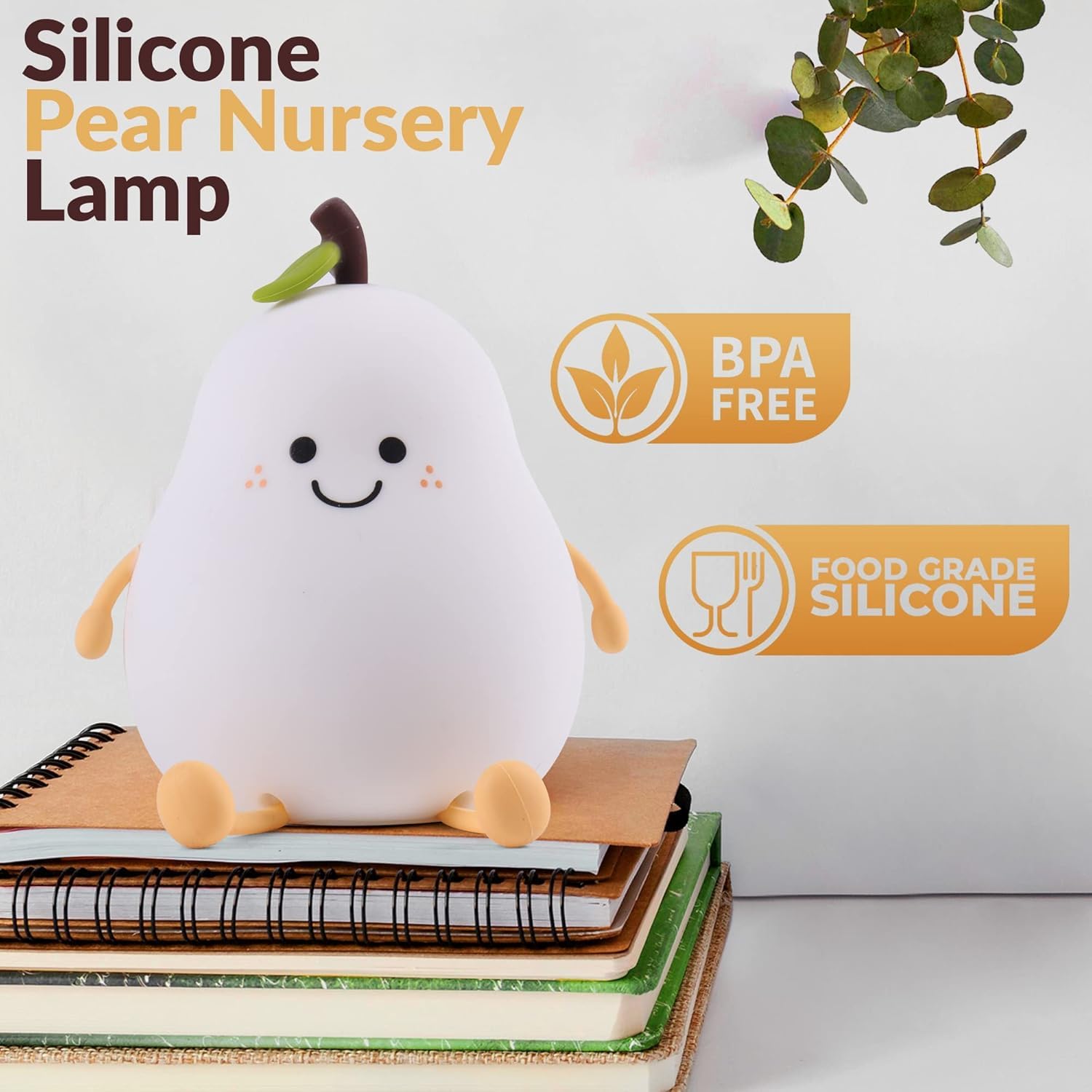 Pear Rechargeable Silicone Night Lamp - Soft Glow Pear Lamp