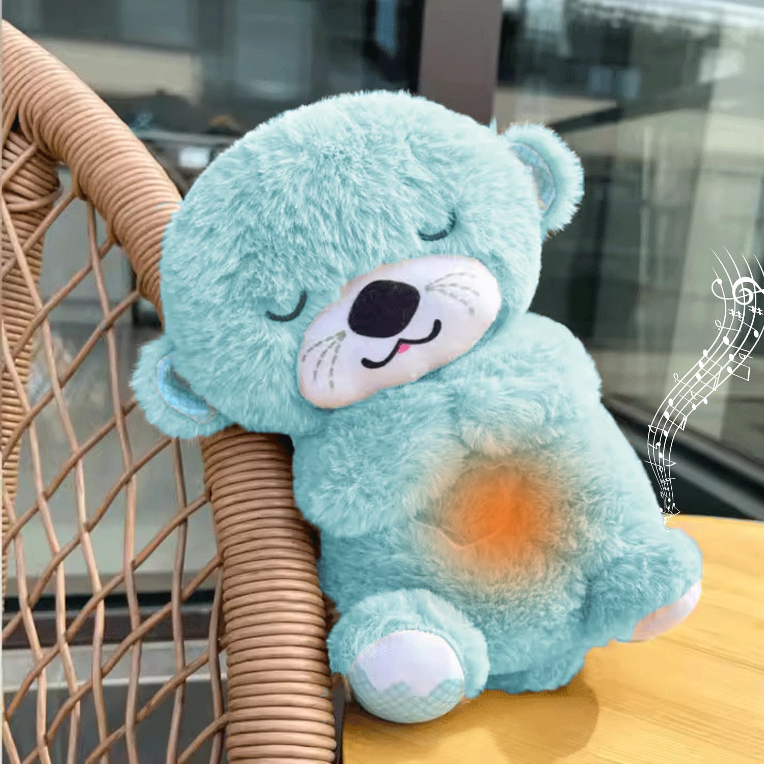 Breathing Teddy Otter Glowing Music for Baby Sensory Sleep Lights [ multiple colour ]