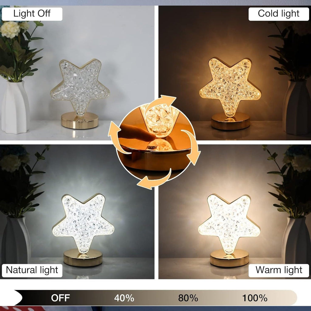 Star Shape Crystal Lamp – Shine Bright
