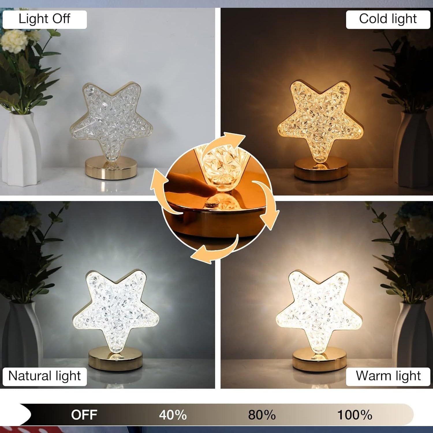 Star Shape Crystal Lamp – Shine Bright