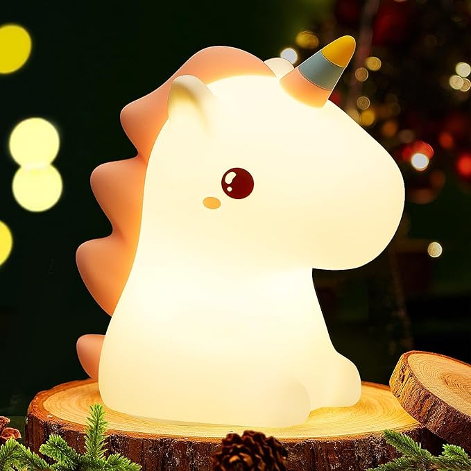 Cute Unicorn Night Light Rechargeable LED Silicone Lamp