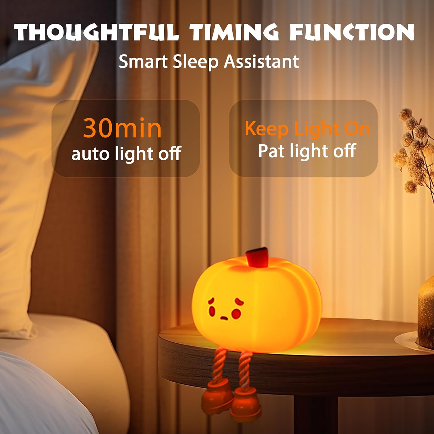 Pumpkin Night Light, Cute LED Lamp