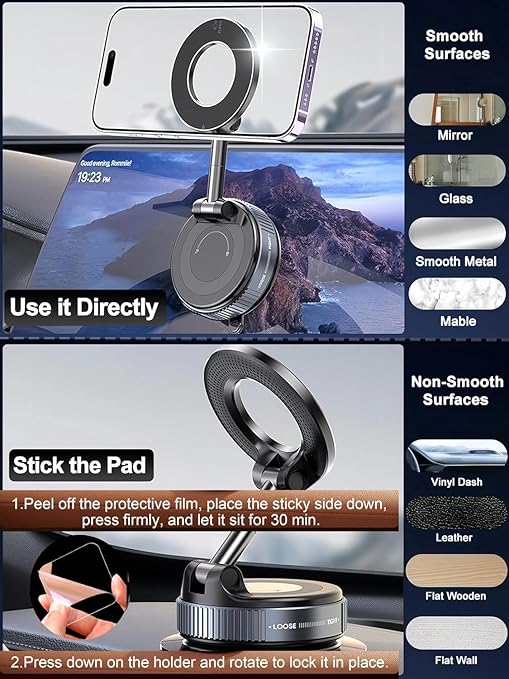 360° Magnetic Phones Holder, Magnetic Car Phone Mount