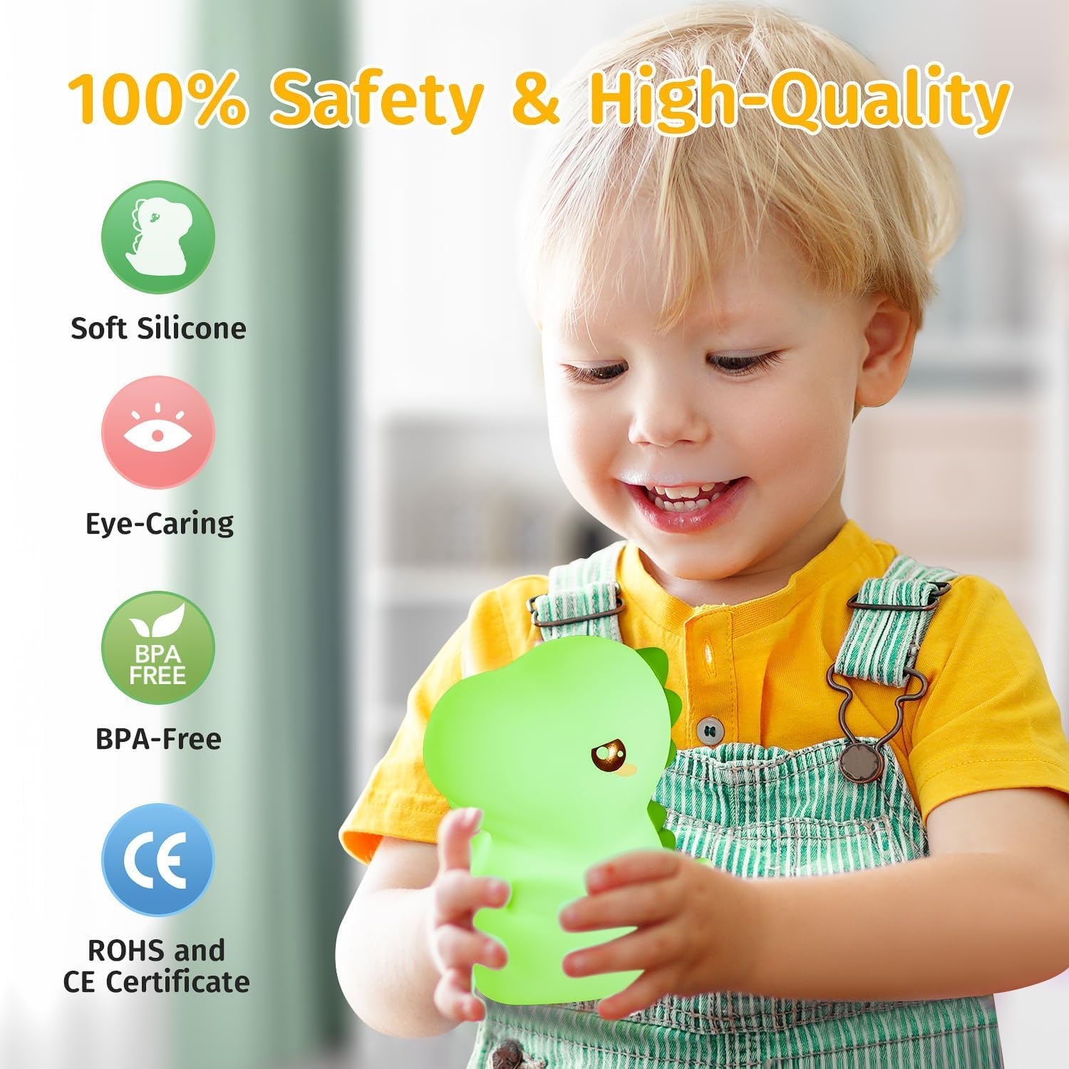 Dino Rechargeable Silicone Night Lamp - Dinosaur Night Lamp,