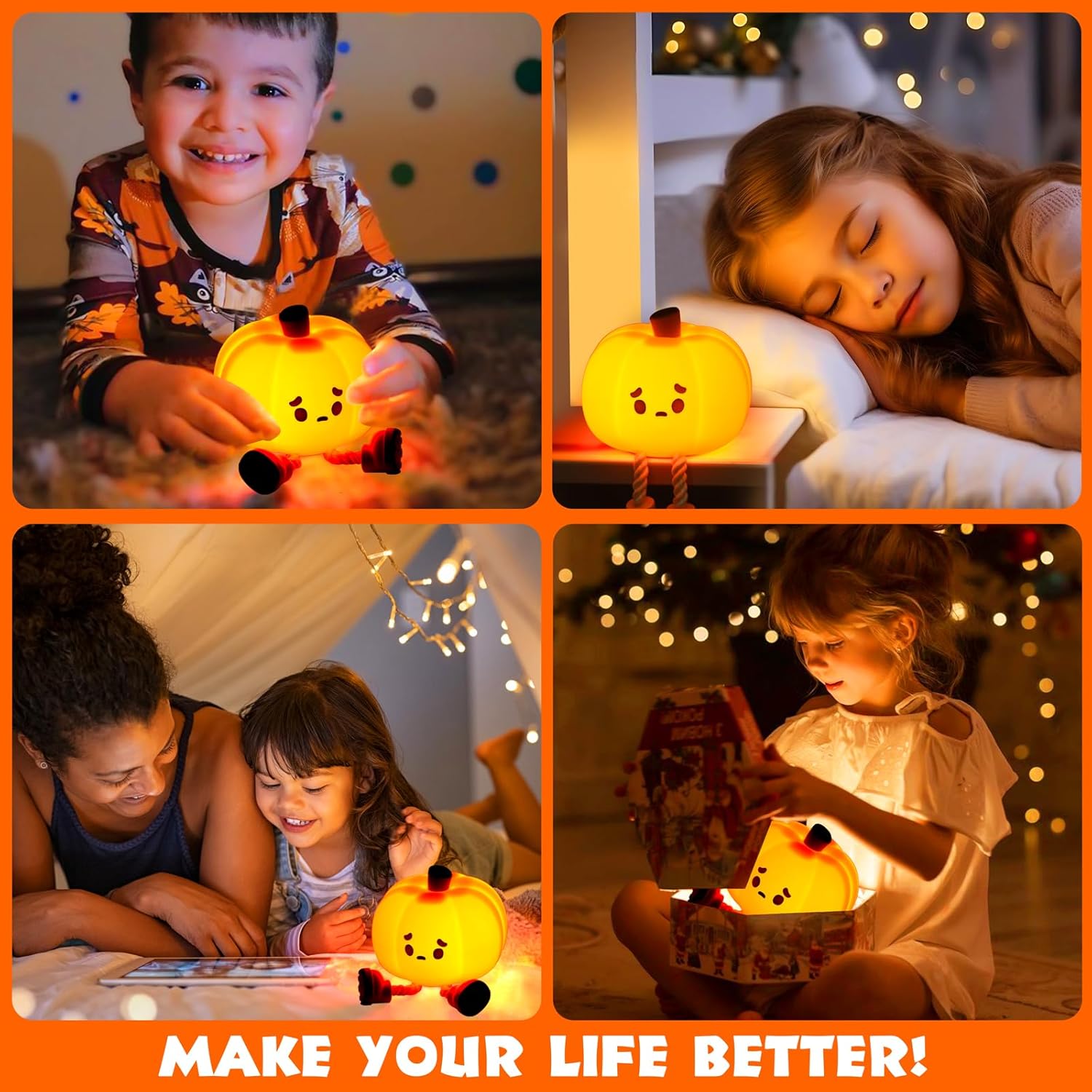 Pumpkin Night Light, Cute LED Lamp