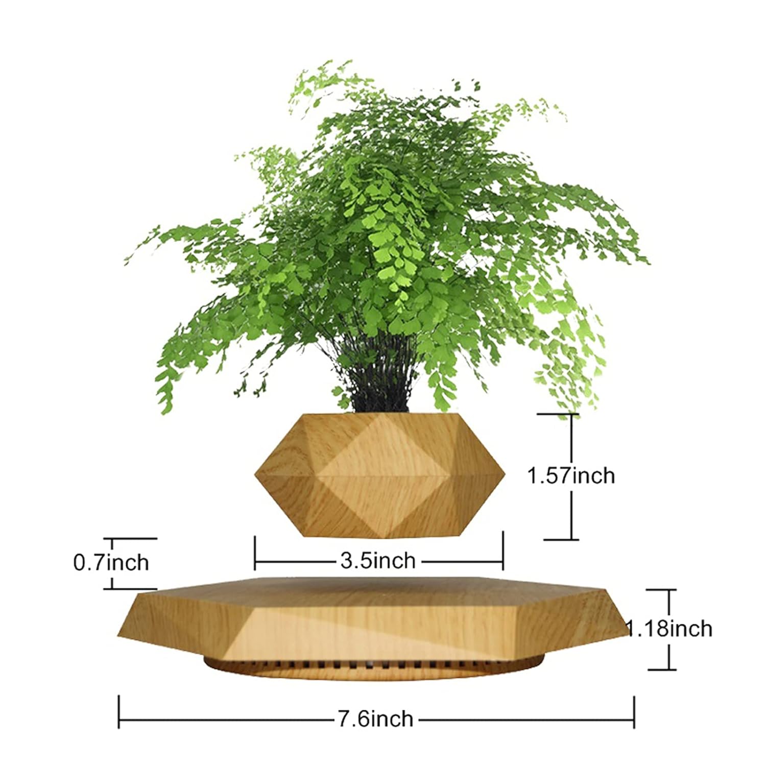 Floating Plant Pot (Wood Color),Brown