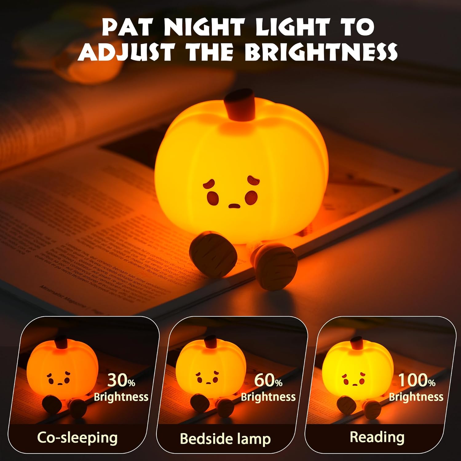 Pumpkin Night Light, Cute LED Lamp