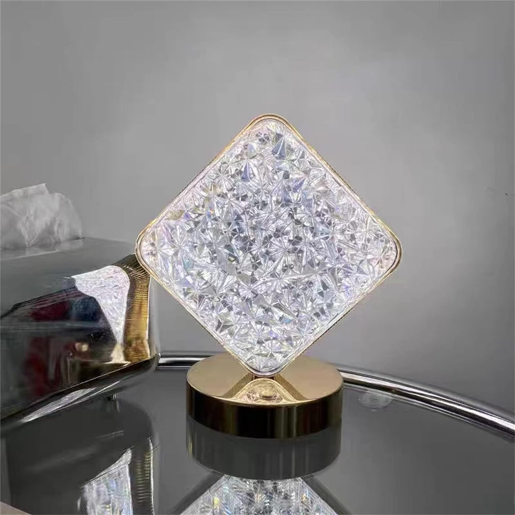 Square Shape Crystal Lamp – Classy, Chic & Lamp; Crystal Clear