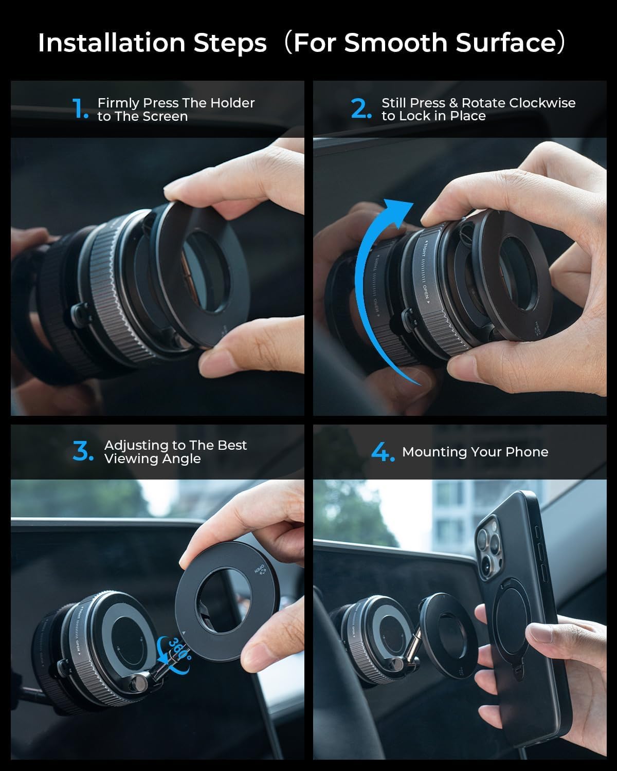 360° Magnetic Phones Holder, Magnetic Car Phone Mount