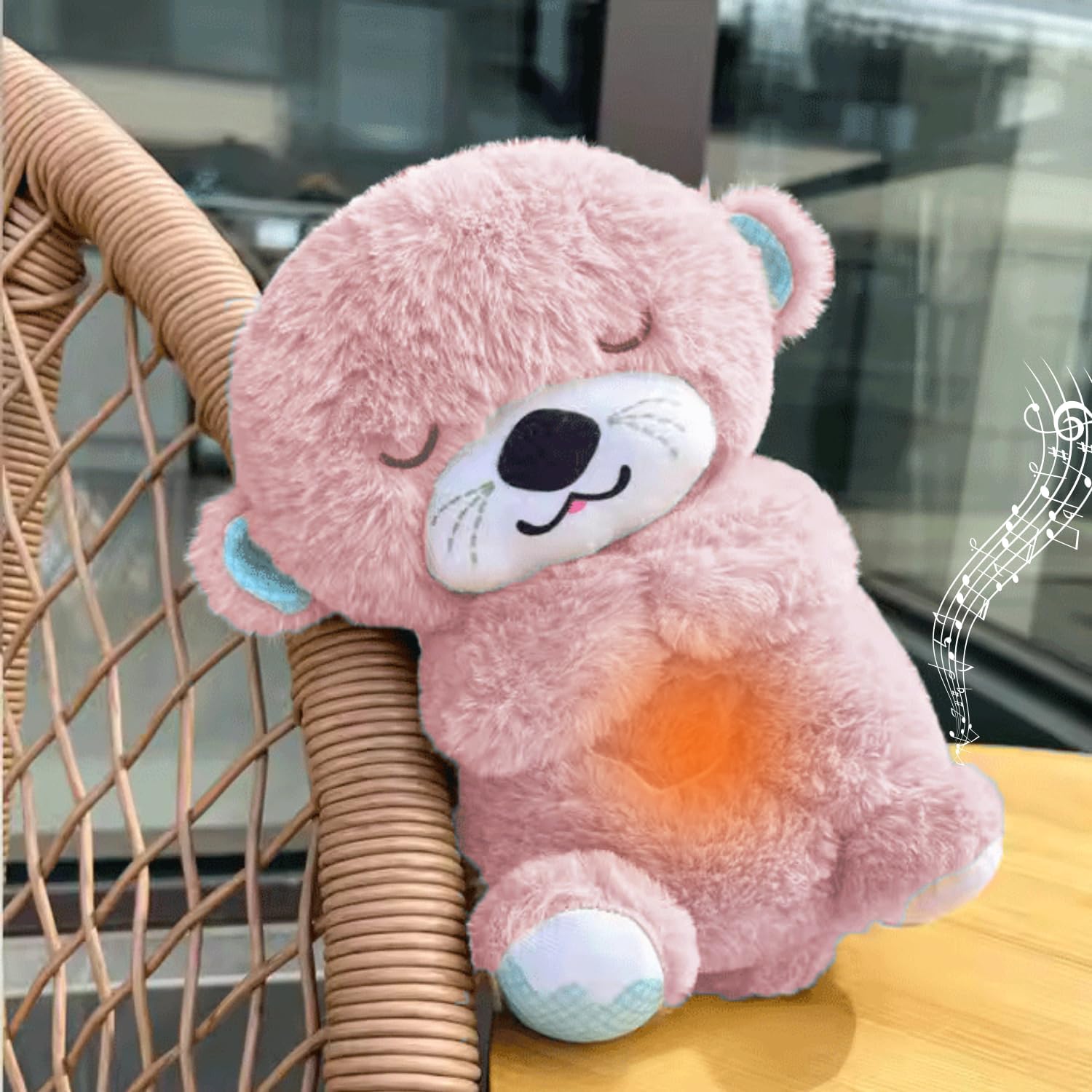 Breathing Teddy Otter Glowing Music for Baby Sensory Sleep Lights [ multiple colour ]