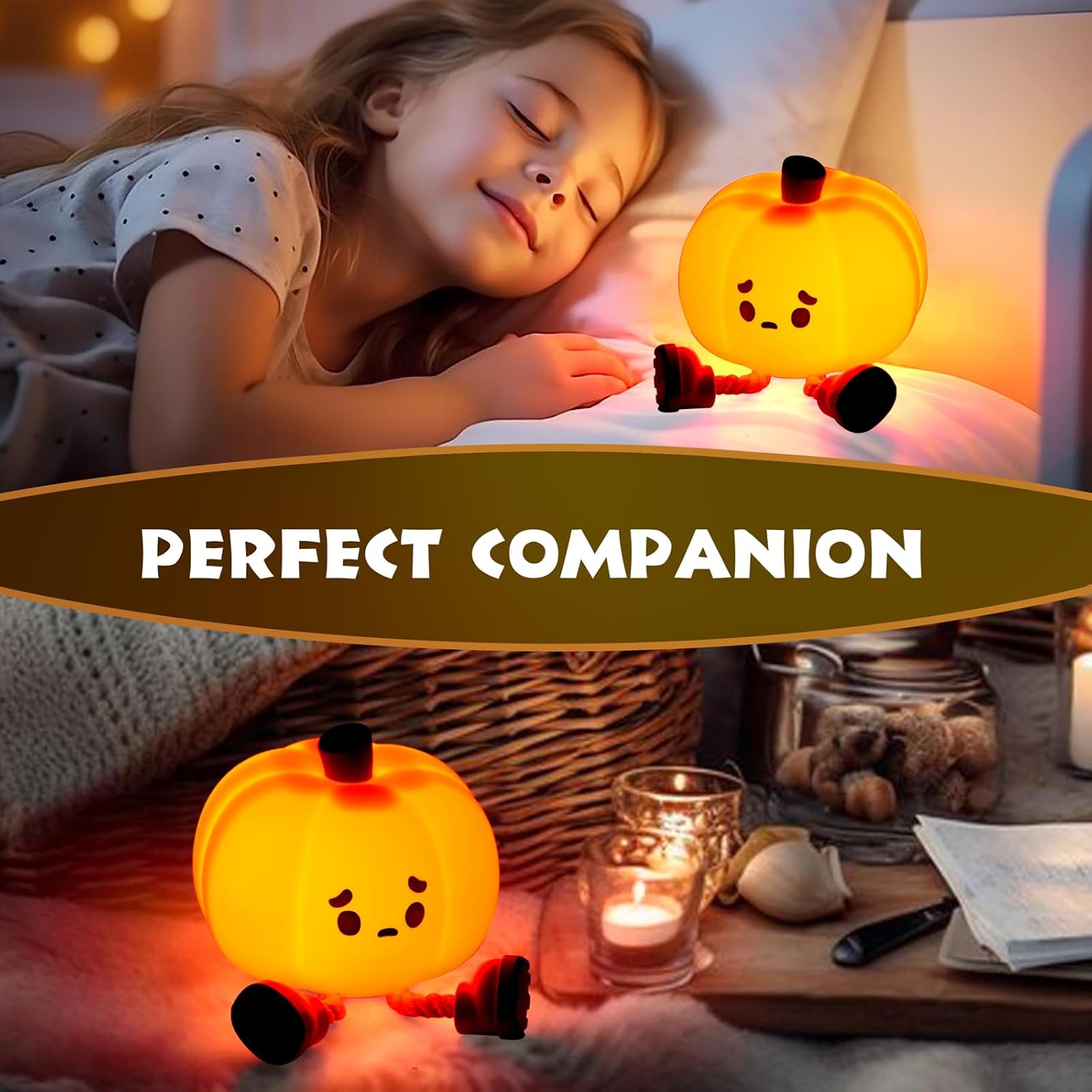 Pumpkin Night Light, Cute LED Lamp