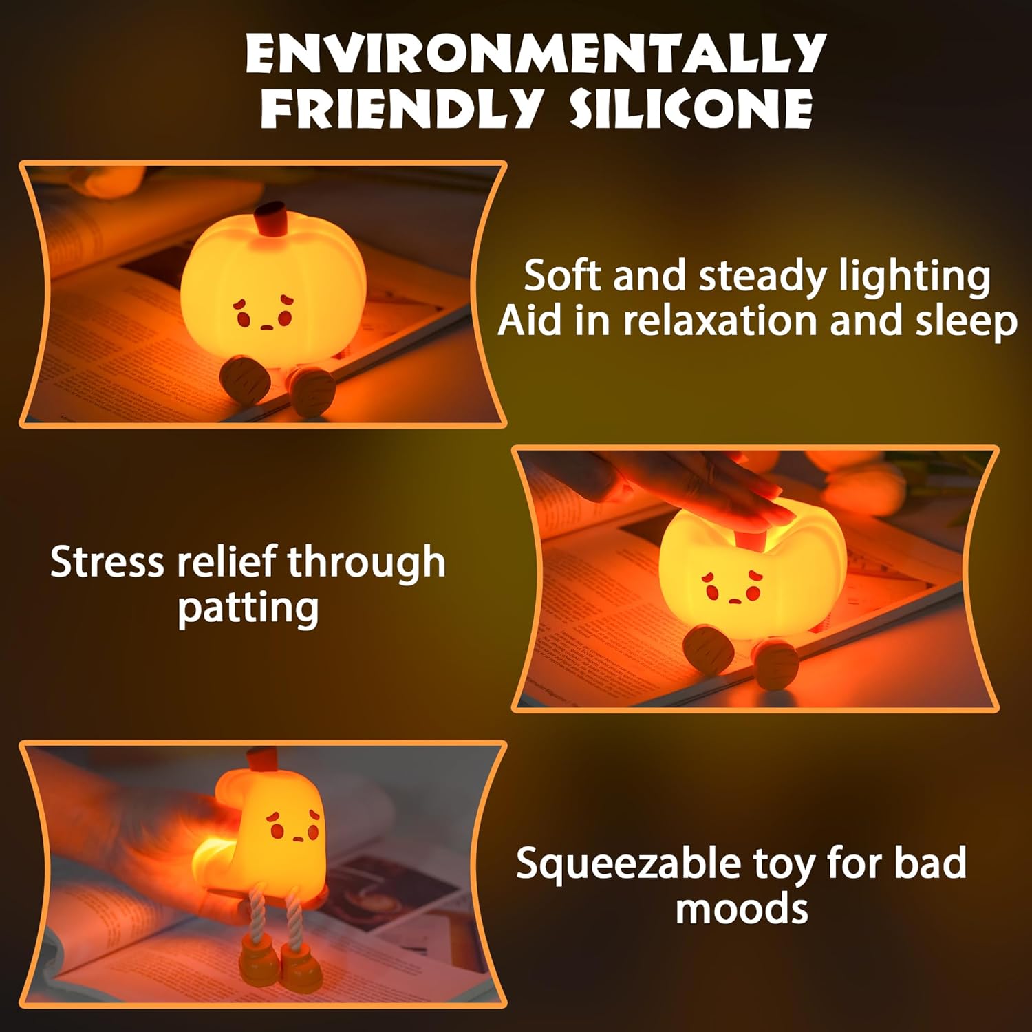 Pumpkin Night Light, Cute LED Lamp