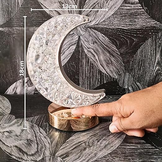 Half Moon Crystal Lamp