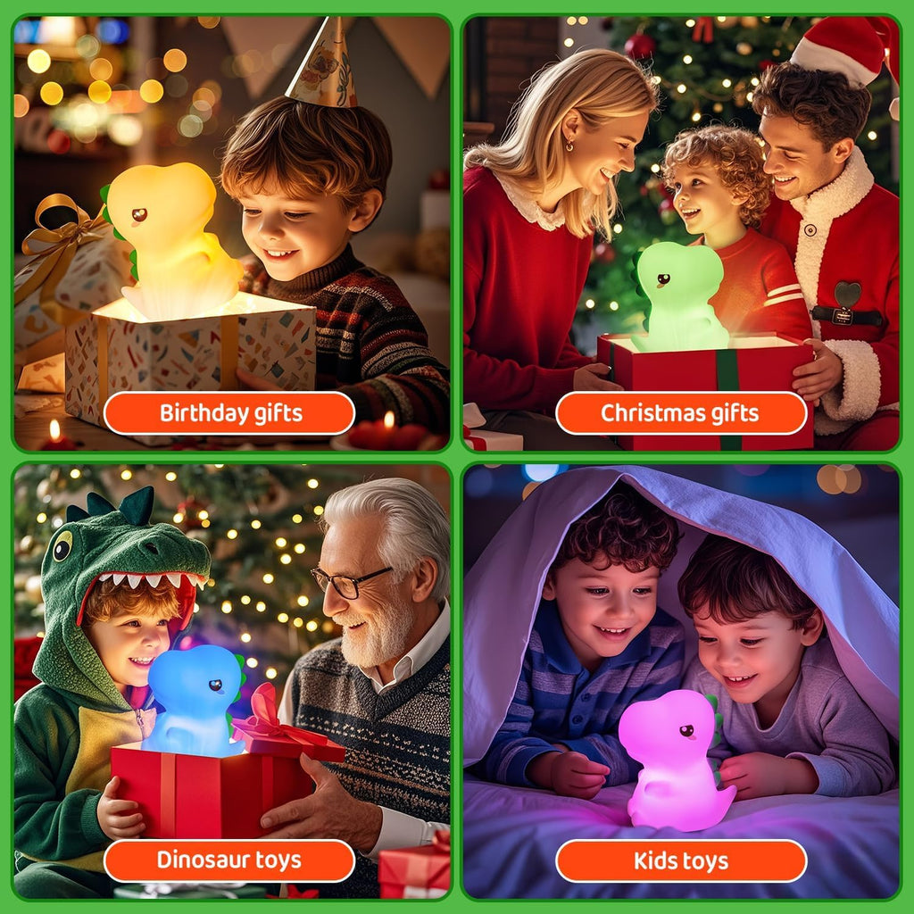 Dino Rechargeable Silicone Night Lamp - Dinosaur Night Lamp,