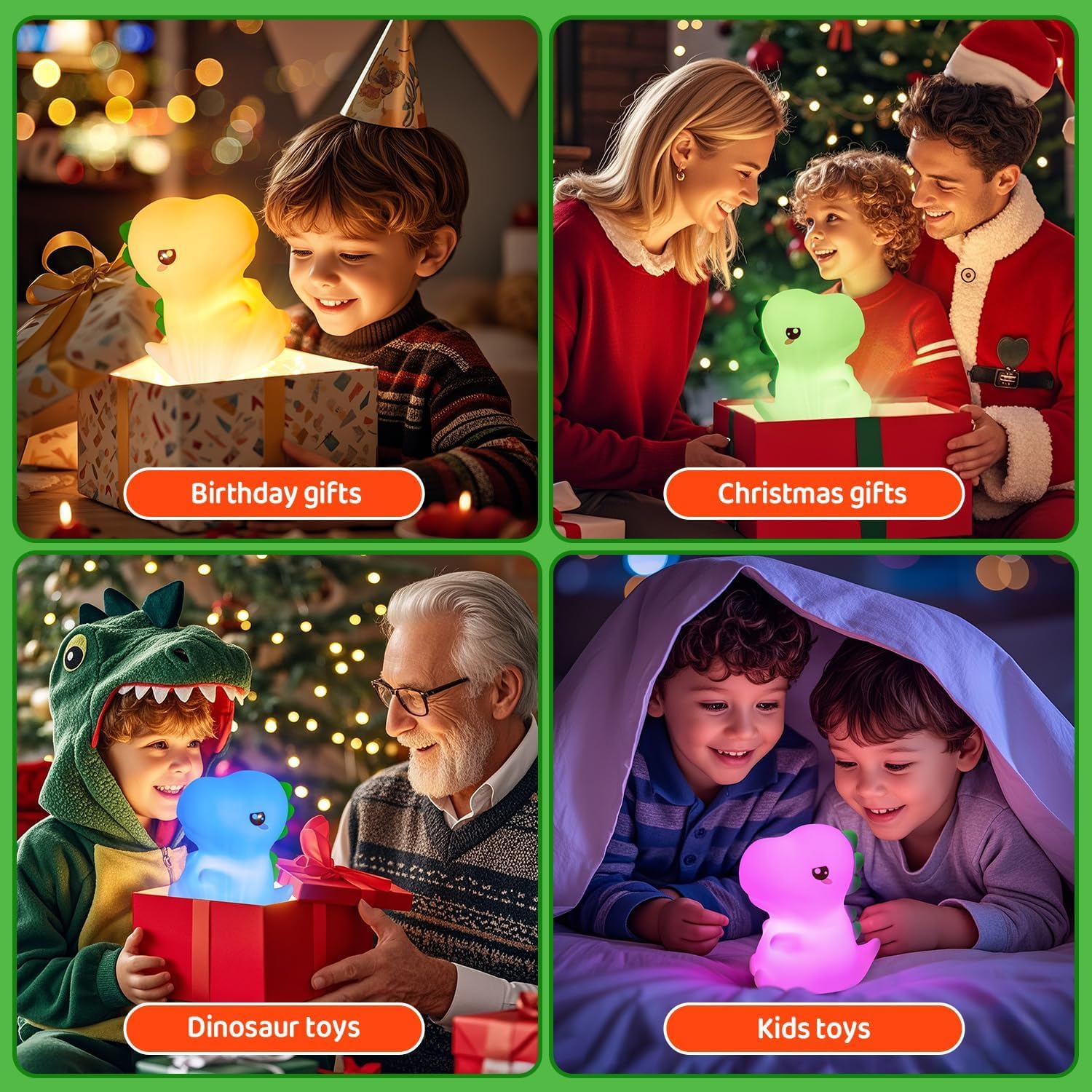 Dino Rechargeable Silicone Night Lamp - Dinosaur Night Lamp,