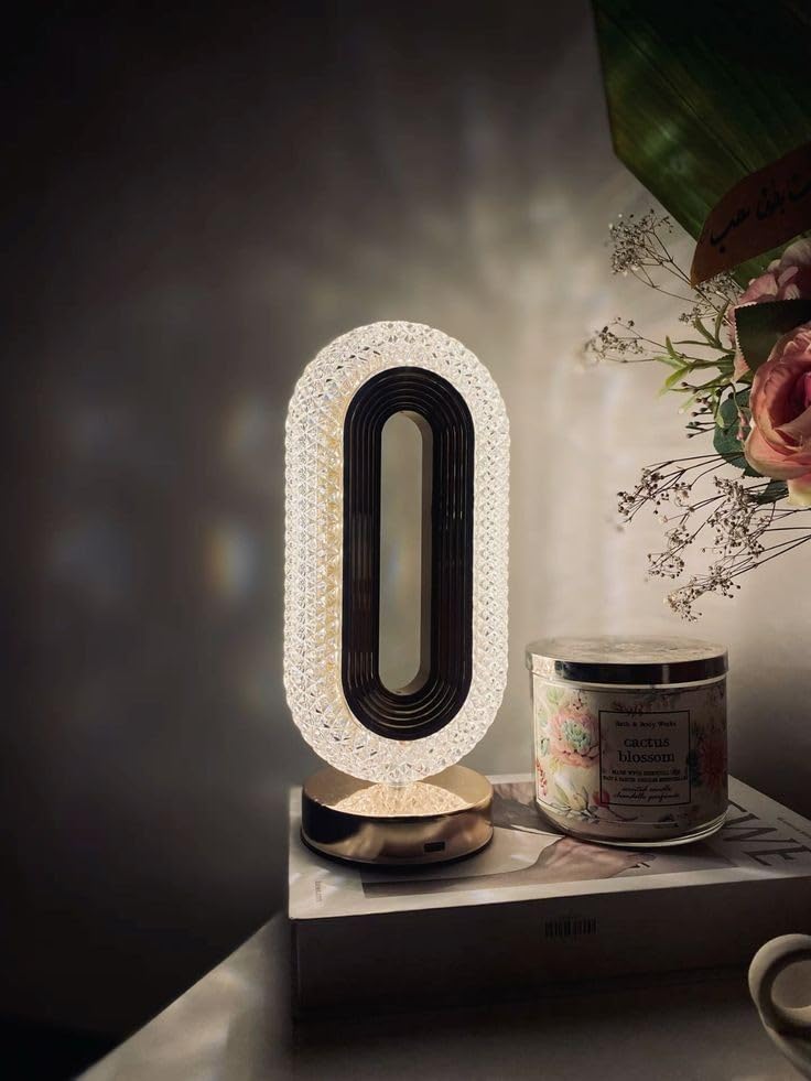 Oval Shape Crystal Lamp – Elegant Glow, Timeless Design
