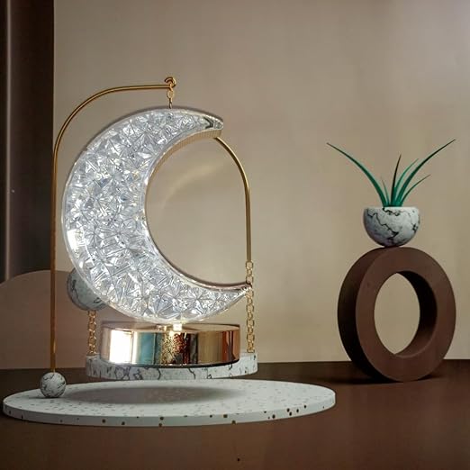 Half Moon Crystal Lamp